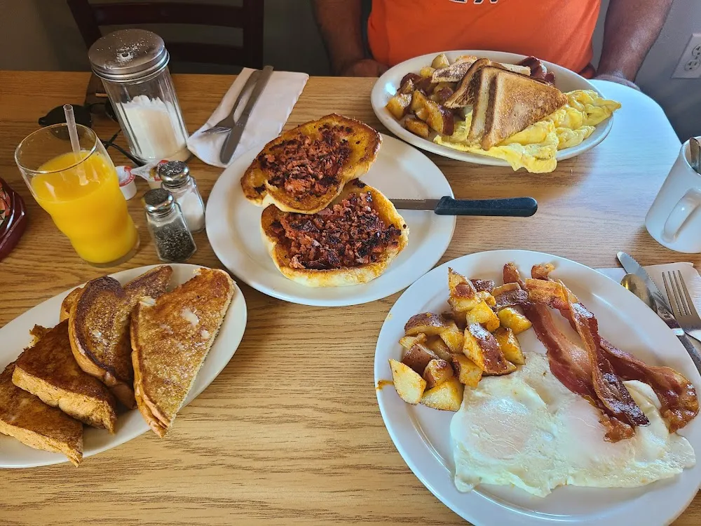 Eggs Bacon Homefries Sweet Bread Toast